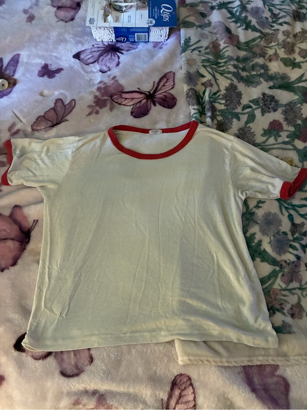 Women’s John Galt Red-Trim White Ringer Tee